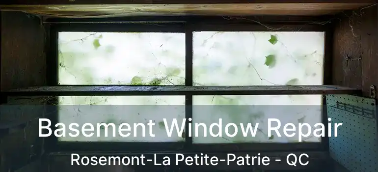 Basement Window Repair Rosemont-La Petite-Patrie - QC