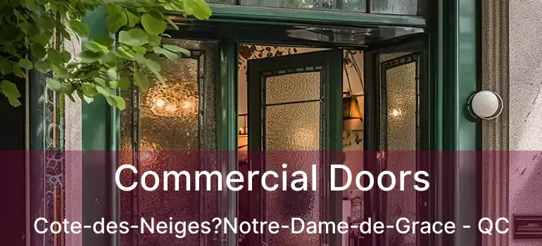 Commercial Doors Cote-des-Neiges?Notre-Dame-de-Grace - QC