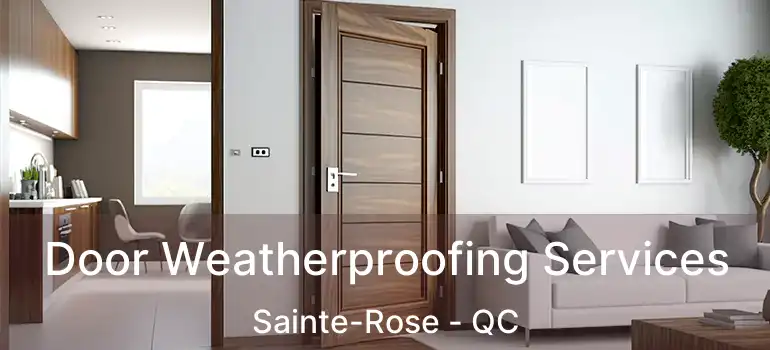 Door Weatherproofing Services Sainte-Rose - QC