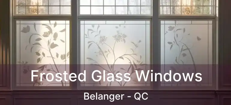 Frosted Glass Windows Belanger - QC