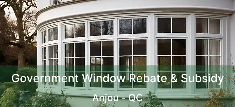Government Window Rebate & Subsidy Anjou - QC