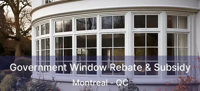 Government Window Rebate & Subsidy Montreal - QC