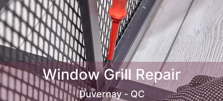 Window Grill Repair Duvernay - QC