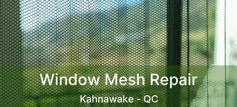 Window Mesh Repair Kahnawake - QC