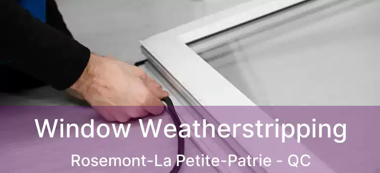Window Weatherstripping Rosemont-La Petite-Patrie - QC
